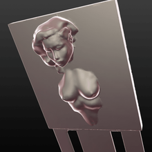 emerging bookmark art book saudade girl face woman nude character 3d print model - Mito3D
