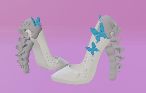 emily cadavere sposa scarpe mostro alto Bambola giocattolo arte accessori personalizzato 3d print model - Mito3D