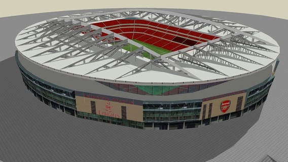 emirates stadium arsenal soccer 2022 3d print model - Mito3D