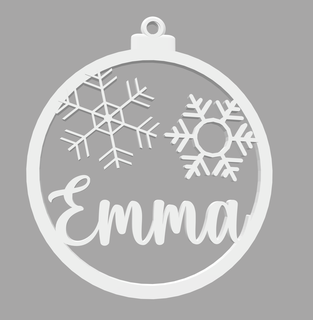 Emma Bola doğum Hayır süs ev dekorasyon Noel ağaç Parti hediye 3d print model - Mito3D