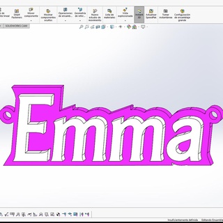 emma - custom barbie nameplate jaisleearce earrings hoops barby barbi keychain necklace print place supports toys name 3d print model - Mito3D