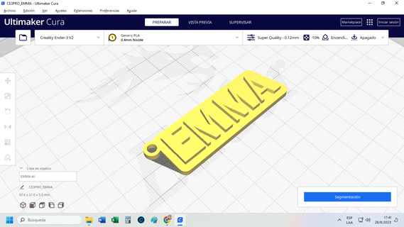 emma keychain 3d print model - Mito3D