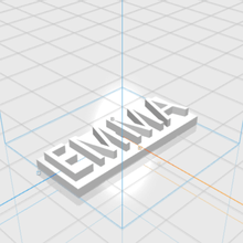 emma letters name female 3d gift 3d print model - Mito3D