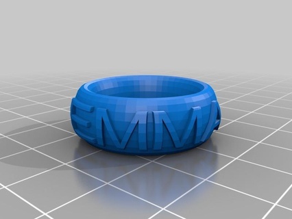 emma pd 4 customized text ring bracelet crown thing Fashion fashion 3d print model - Mito3D