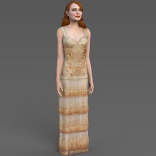 emma stone figurine ready full color 3d printing art sandstone oscars gosling hollywood actress 3d print model - Mito3D