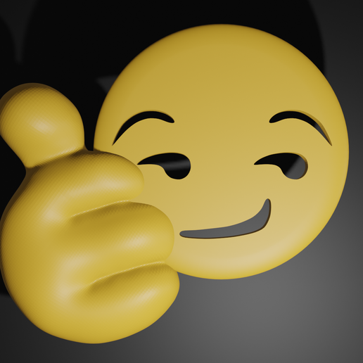 Emoji 2 Emblem 3D print model - Mito3D