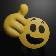 Emoji 3 Emblem Art 3d print model - Mito3D