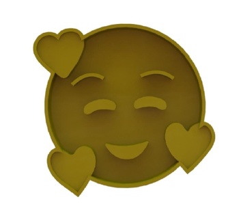 emoji cookie cutter embosser face grinning smiling winking love sad happy anxious cold 3d print model - Mito3D