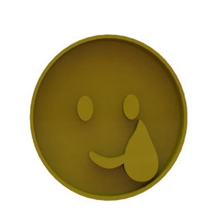 emoji biscotto taglierina goffratrice viso ghignando sorridente ammiccante amore triste contento ansioso freddo 3d print model - Mito3D