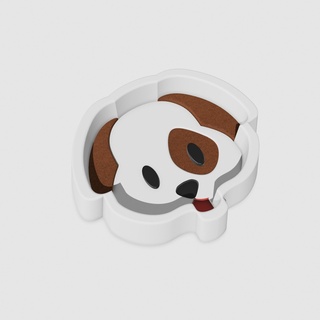 emoji cão alimentador cocho gato animal casa água transportadora 3d print model - Mito3D