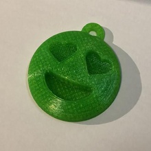 emoji olhos corações chaveiro amor 3d print model - Mito3D
