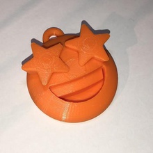 emoji yeux des étoiles trousseau de clés l'art 3d print model - Mito3D