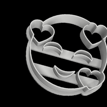 emoji hearts love in love valentine valentin cutter cookie 3d print model - Mito3D