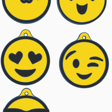Emoji Schlüssel Ringe Gadget emojis meme 3d print model - Mito3D