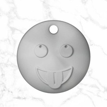 emoji keychain jewelry happy 3d stl circular cute nice face emotion 3d print model - Mito3D