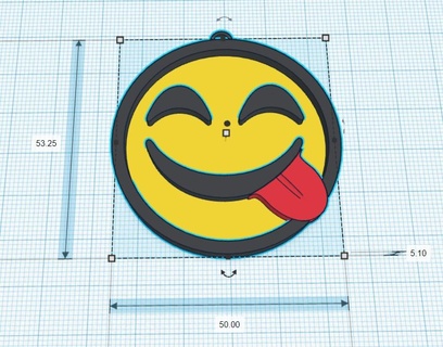 emoji llavero llavero emoji 3d print model - Mito3D