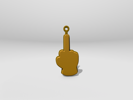 emoji keychain fuck yellow cellular icon logo emoticon 3d print model - Mito3D