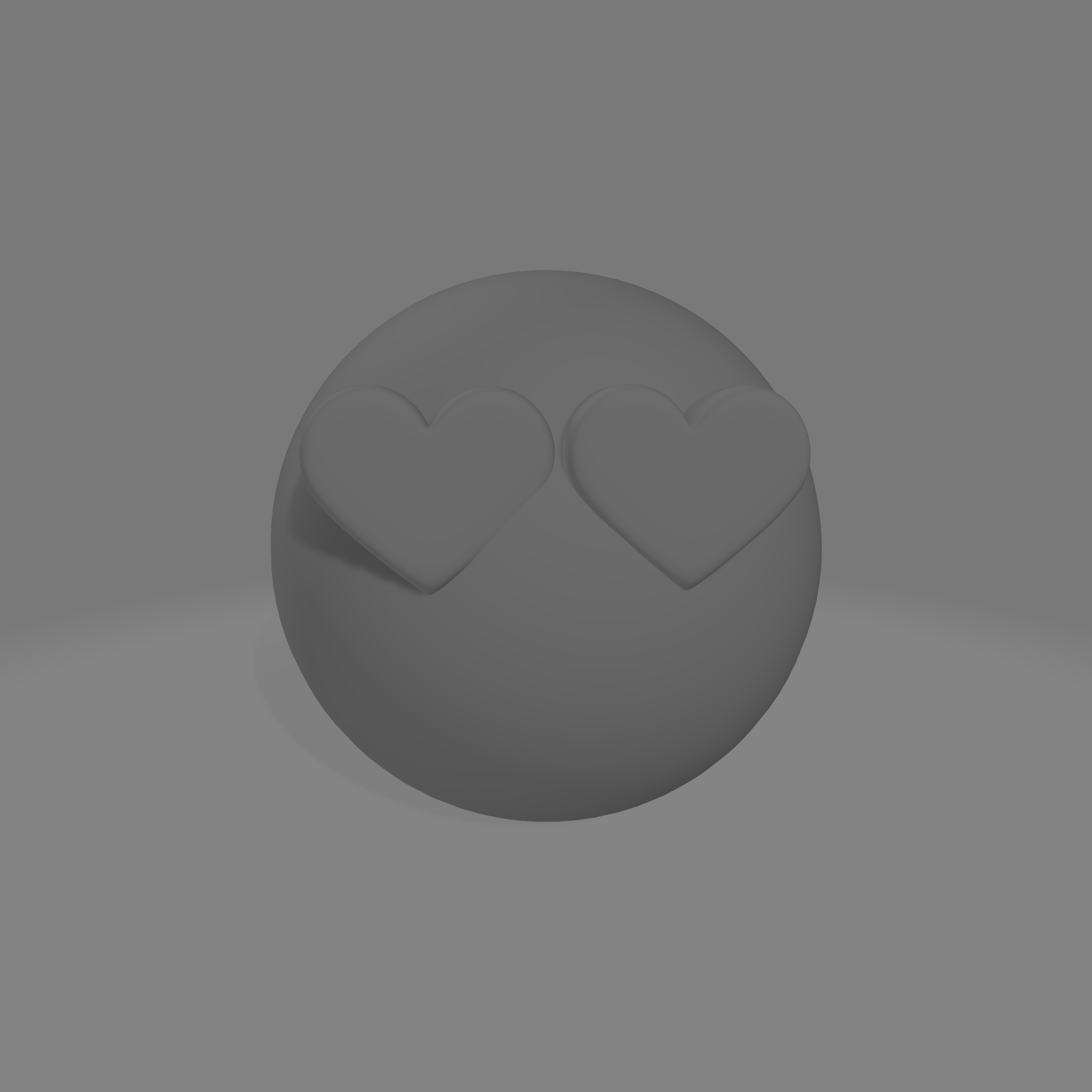 emoji l'amour cœur 3D print model - Mito3D