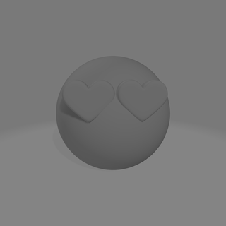 emoji amar coração 3d print model - Mito3D