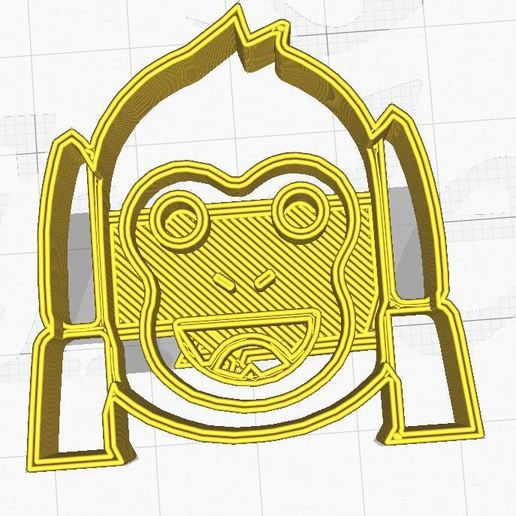 emoji singe à l'emporte-pièce la maison les témoins 3D print model - Mito3D