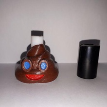 emoji mouthpiece shit shisha hookah art emoticon poo toy fun bong nozzle mouth tip 3d print model - Mito3D