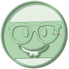 emoji nerd à l'emporte-pièce outil de biscuit craquelins 3d print model - Mito3D