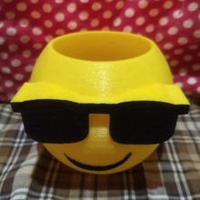 emoji pot lenses flowerpot 3d print model - Mito3D