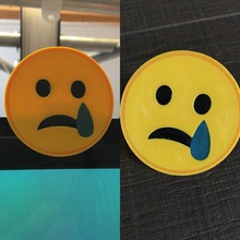 emoji triste cam cover gadget byctrldesign camcover 3d print model - Mito3D