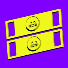 emoji cadarços grampos emojis 3d print model - Mito3D