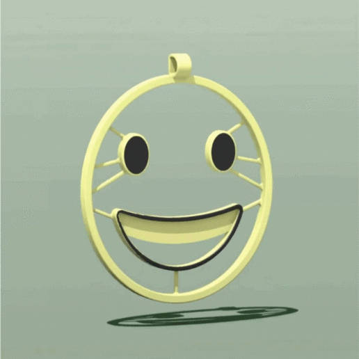 emoji smile jewelry necklace pendant 3D print model - Mito3D