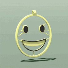 emoji smile jewelry necklace pendant 3d print model - Mito3D