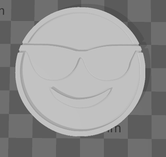 emoji lunettes soleil porte clés sunglasses 3d print model - Mito3D