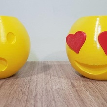 emoji vases - 8 models vase plant face smile phone 3d print model - Mito3D