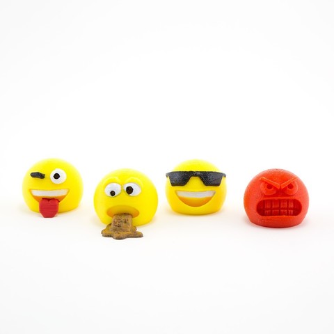 emojis varios azar los memes facebook reacción 3D print model - Mito3D