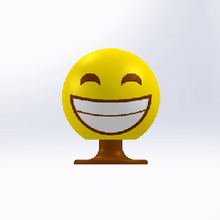 emoji ridere gadget Sorridi emoticon icona 3d print model - Mito3D