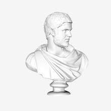 emperor caracalla louvre paris art le muse du museum france 3d print model - Mito3D