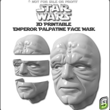 emperor palpatine face mask various 3d print model - Mito3D