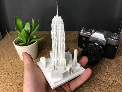 Reich Zustand Gebäude ny Stadt Karte Modell drucken 3d einfach Manhattan Neu York 2023 Amerika USA 5th 3d print model - Mito3D
