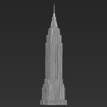 l'empire state building, l'impression 3d ready stl, obj de l'architecture miniature taj mahal world trade center célèbre new york 3d print model - Mito3D