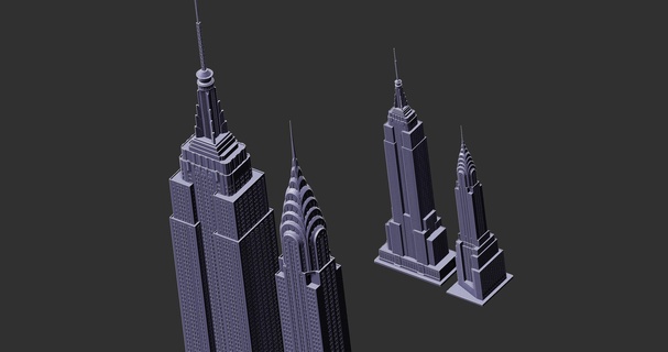 imparatorluk durum bina Chrysler yeni York Manhattan Kent gökdelen 3d print model - Mito3D