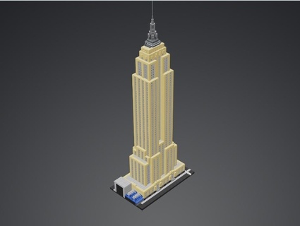 imparatorluk durum bina stil tuğla mimari yeni York 3d print model - Mito3D