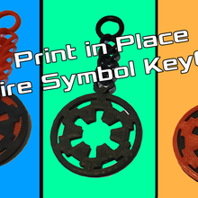 empire symbol keychain 3d print model - Mito3D