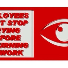 employees must stop crying before returning work signage art signs logos sign funny 3d print model - Mito3D