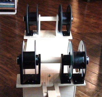 vide filament bobine roue Assemblée wagon 3d print model - Mito3D