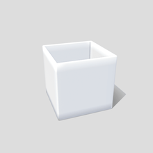 empty square pot home game plant box 3d print model - Mito3D