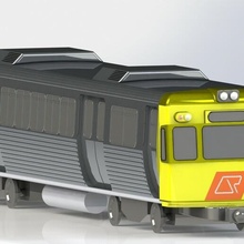 emu train model toy 3d design modeling solidworks 3d print model - Mito3D