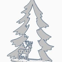 encantada bosque 2 Navidad ornamento decoración ciervo natal decora rvore Pino árbol 3d print model - Mito3D