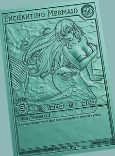 büyüleyici Deniz Kızı acele düello Yugioh anime manga kartları Konami Yugi oyun kart oyunu Rahatlama yami 3d print model - Mito3D