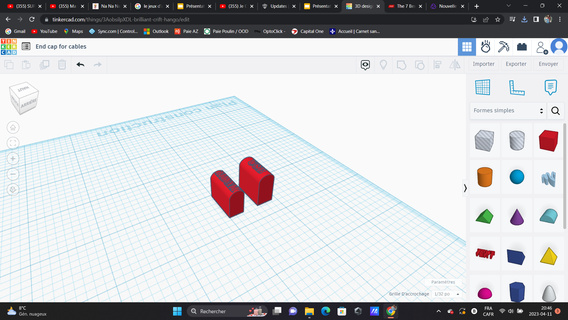 fin casquette câbles câble 3d print model - Mito3D