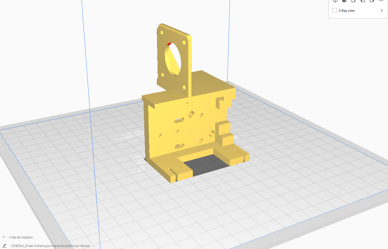 ender3 rielsuport and directdriver mixed ender 3 extrusor adaptador 3D print model - Mito3D